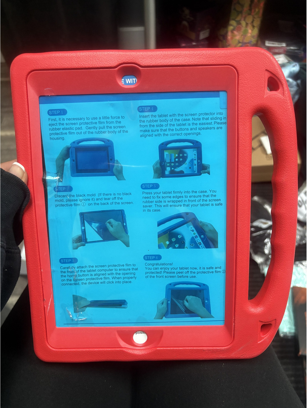 Kids Shockproof Tablet Case Heavy Duty EVA Cover with Handle Spider Theme New